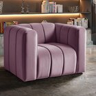 Poltrona Decorativa Retrô Moderna Sala De Estar Roxo