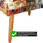 Poltrona Decorativa Retrô Nina Luxo Suede Estampa Beer