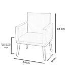 Poltrona Decorativa Retrô Nina Luxo Suede Estampa Beer