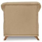 Poltrona Decorativa Retro Polo Com Almofada Linho Ezz