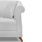 Poltrona Decorativa Retro Polo Com Almofada Linho Ezz