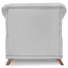 Poltrona Decorativa Retro Polo Com Almofada Linho Ezz