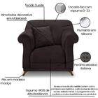 Poltrona Decorativa Retro Polo Com Almofada Suede Ezz