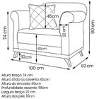 Poltrona Decorativa Retro Polo Com Almofada Veludo Ezz