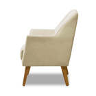 Poltrona Decorativa Retrô Recepção Magali Lisa Veludo Bege La