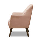 Poltrona Decorativa Retrô Recepção Magali Veludo Rosê Lansofbr