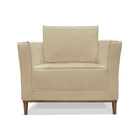 Poltrona Decorativa Riva Linho Dourado - Loja Sheep