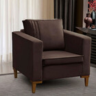 Poltrona Decorativa Riviera Veludo Marrom Chocolate - Special