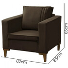 Poltrona Decorativa Riviera Veludo - Star Confort