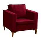 Poltrona Decorativa Riviera Veludo Vermelho - Speciale Home