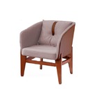 Poltrona Decorativa Rosé Em Veludo Sana