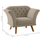 Poltrona Decorativa Roseira Inca Castor