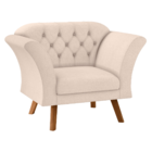 Poltrona Decorativa Roseira Linha Bege