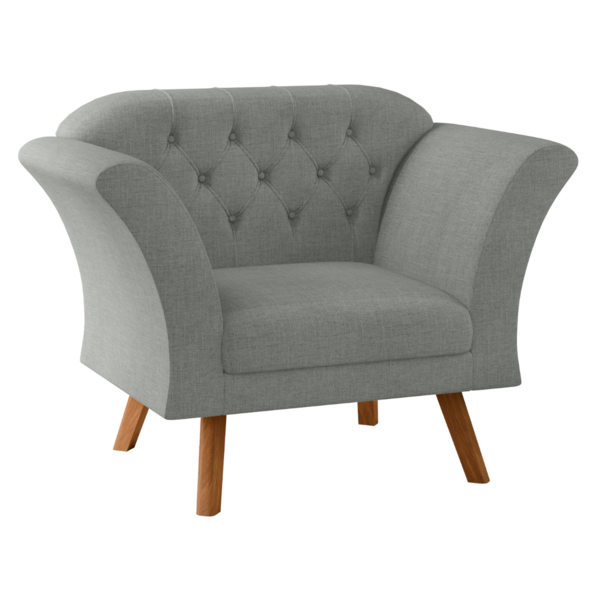 Poltrona Decorativa Roseira Linha Grafite