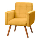 Poltrona Decorativa Sabrina Veludo Amarelo - Speciale Home