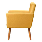 Poltrona Decorativa Sabrina Veludo Amarelo - Star Confort