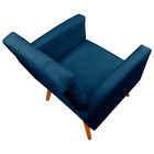 Poltrona Decorativa Sabrina Veludo Azul - Speciale Home