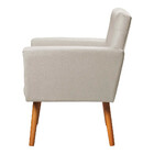 Poltrona Decorativa Sabrina Veludo Bege Marfim - Star Confort