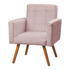 Poltrona Decorativa Sabrina Veludo Rose - Speciale Home