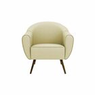 Poltrona Decorativa Sacha Pu Sintético Bege Claro G15 - Gran