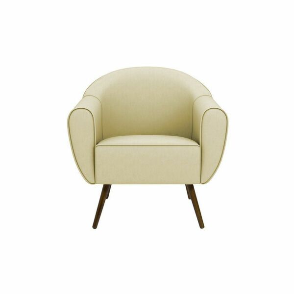 Poltrona Decorativa Sacha Pu Sintético Bege Claro G15 - Gran