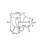 Poltrona Decorativa Sacha Pu Sintético Bege G15 - Gran Belo