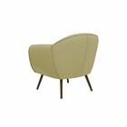 Poltrona Decorativa Sacha Pu Sintético Bege G15 - Gran Belo