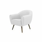 Poltrona Decorativa Sacha Pu Sintético Branco G15 - Gran Belo