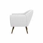 Poltrona Decorativa Sacha Pu Sintético Branco G15 - Gran Belo