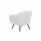 Poltrona Decorativa Sacha Pu Sintético Branco G15 - Gran Belo