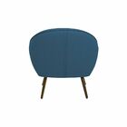 Poltrona Decorativa Sacha Veludo Azul G15 - Gran Belo