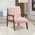 Poltrona Decorativa Sala Base De Madeira Kit 2 Daline Bouclê