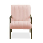 Poltrona Decorativa Sala Base De Madeira Kit 2 Daline Bouclê