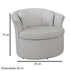 Poltrona Decorativa Sala De Estar 93cm Redonda Rubia M22 Linh