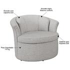 Poltrona Decorativa Sala De Estar 93cm Redonda Rubia M22 Linh