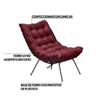 Poltrona Decorativa Sala De Estar Abel Base De Ferro Preto Su