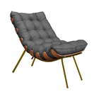 Poltrona Decorativa Sala De Estar Abel Base De Madeira Dourad