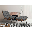 Poltrona Decorativa Sala De Estar Abel Base De Madeira Dourad