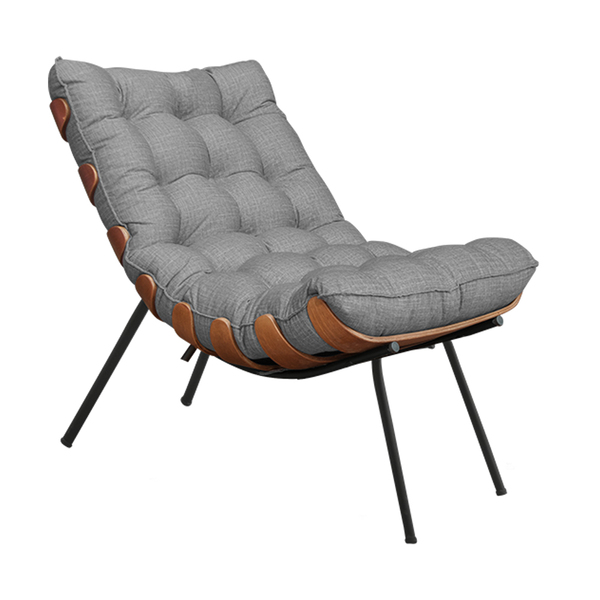 Poltrona Decorativa Sala De Estar Abel Base De Madeira Preto