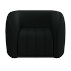 Poltrona Decorativa Sala De Estar Adam Veludo Preto G45 - Gra