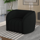 Poltrona Decorativa Sala De Estar Adam Veludo Preto G45 - Gra