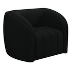 Poltrona Decorativa Sala De Estar Adam Veludo Preto G45 - Gra