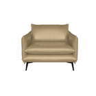 Poltrona Decorativa Sala De Estar América Couro Bege - Mozzel