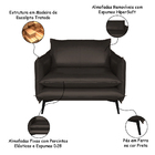 Poltrona Decorativa Sala De Estar América Couro Capuccino - M