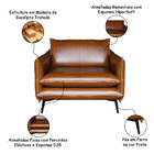 Poltrona Decorativa Sala De Estar América Couro Conhaque - Mo