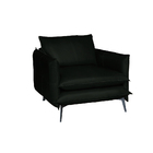 Poltrona Decorativa Sala De Estar América Couro Verde - Mozze