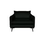 Poltrona Decorativa Sala De Estar América Couro Verde - Mozze