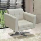 Poltrona Decorativa Sala De Estar Ana Suede Bege