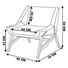 Poltrona Decorativa Sala De Estar Annecy Linho Marrom - Gran