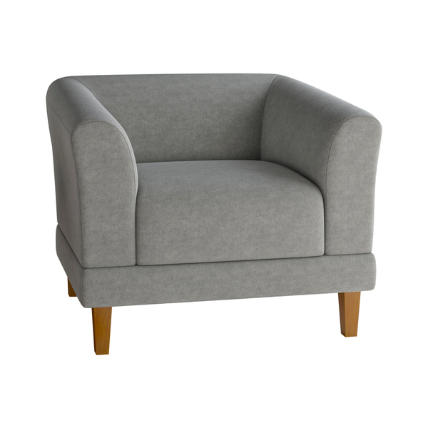 Poltrona Decorativa Sala De Estar Átila Veludo Cinza G52 - Gr